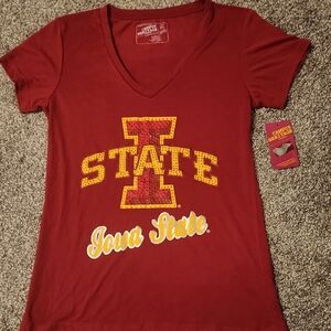 NWT Iowa State Red V-Neck T-Shirt